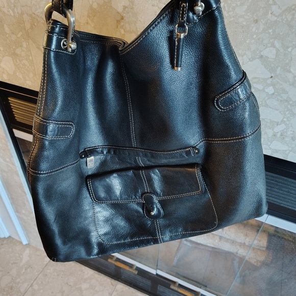 Lauren Conrad LC Black Leather Slouchy Soft Bag - Picture 2 of 14